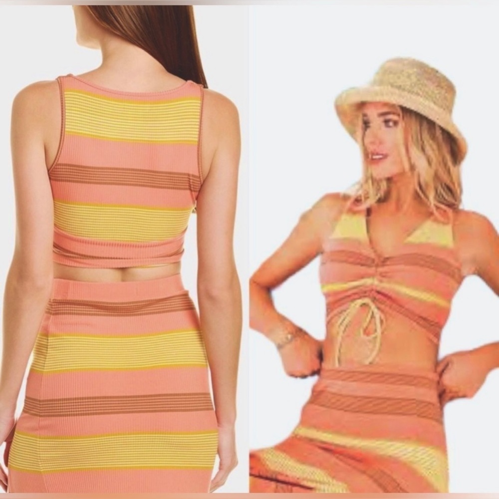 L SPACE Mae Crop Top and Skirt Size Medium✨